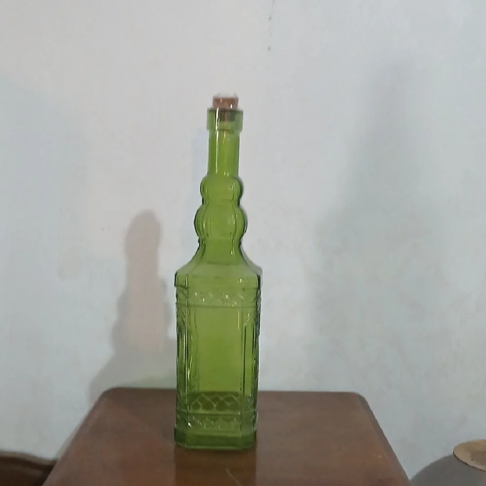 Source Unknown Green Glass Bottle with Cork